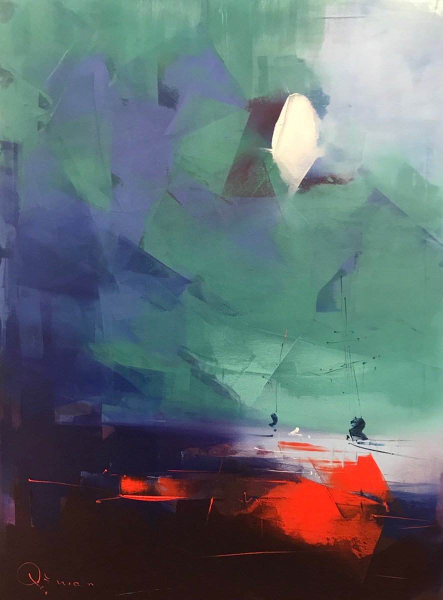 Landscape Oil Painting By Arman Allakhverdian, 30 X 40, The Sea Song, Original Artwork