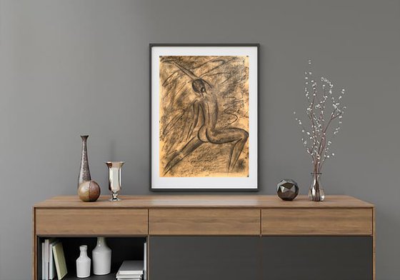 Nude Yoga Girl Original Art