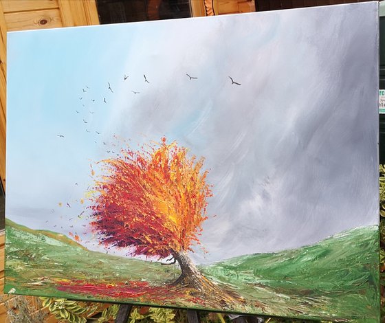 Blustery Autumn Day -  Landscape