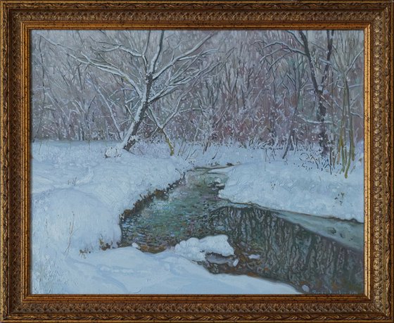 January snow on the Chertanovka River