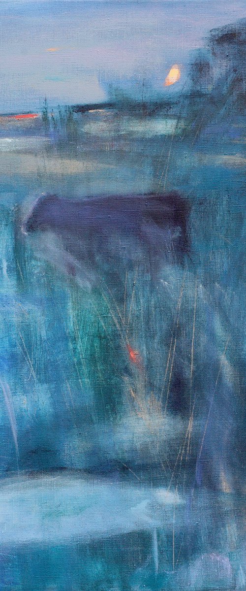 Landscape with Cow and Lake by Artem Andreichuk