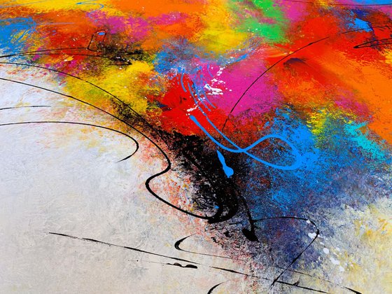 Love Is a Game - XL LARGE, MODERN, ABSTRACT ART – EXPRESSIONS OF ENERGY AND LIGHT. READY TO HANG!