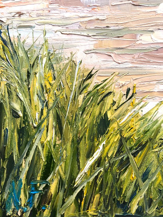 SOUTHAMPTON DUNES, Original Impressionist Vertical Landscape Oil Painting