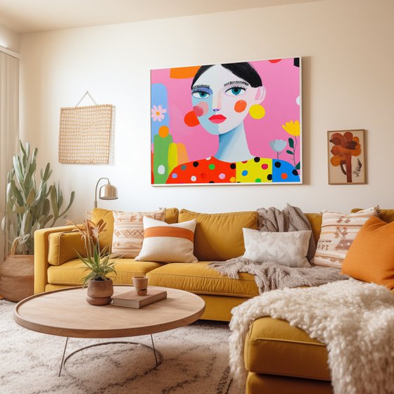 Polka Dot Woman Portrait