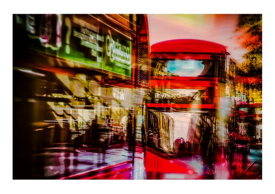 London Views 9. Abstract Red London Buses Limited Edition 1/50 15x10 inch Photographic Print