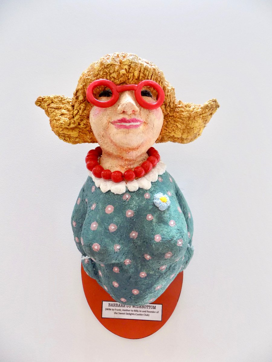 Figurative plaster clay sculpture called Barbara by Victoria Coleman