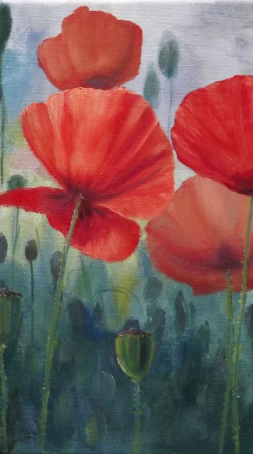 Poppy Field 3 by Oleg Riabchuk