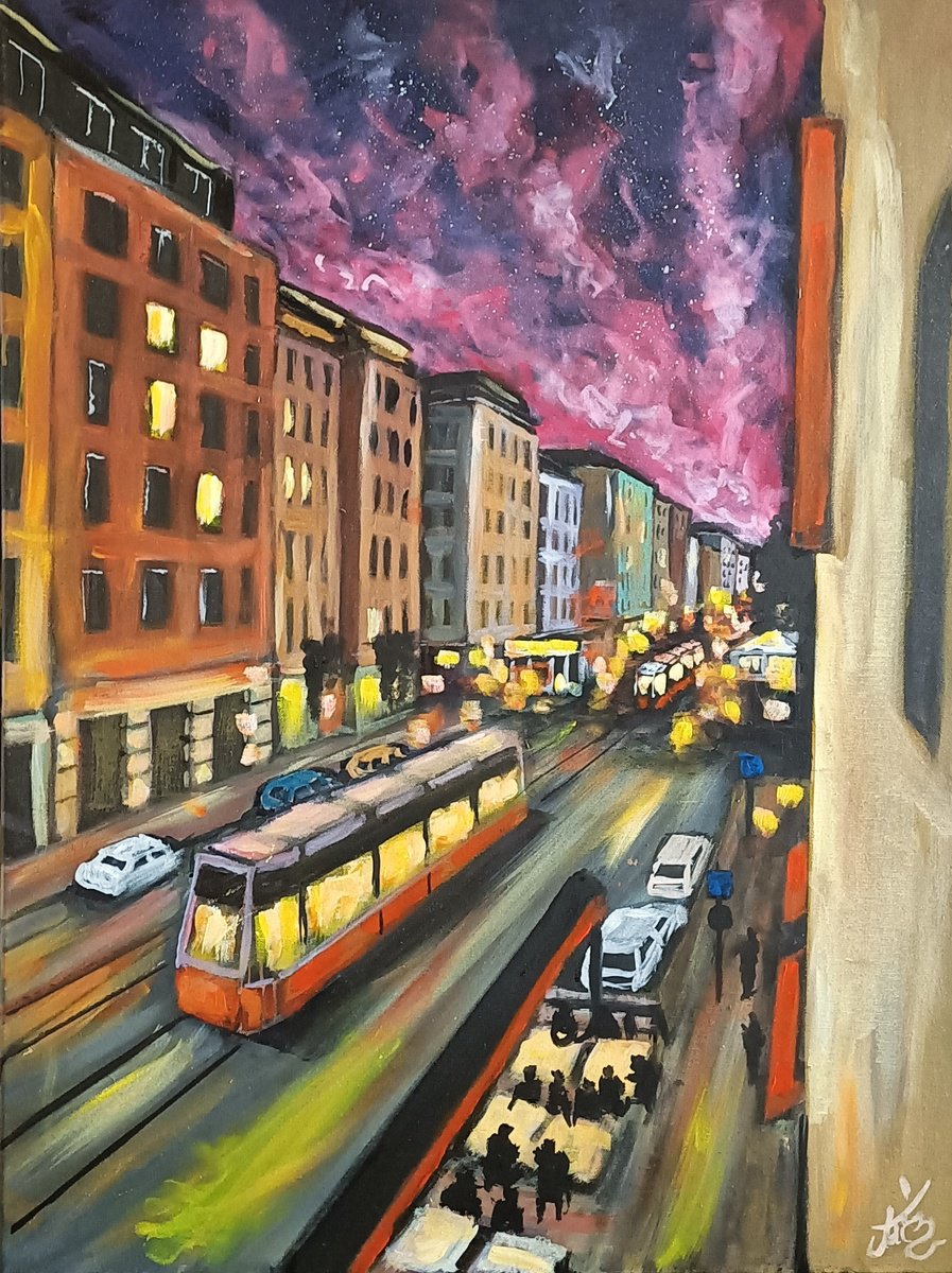 Acrylic Painting , Quellenstrai?e 15 By Tiziano Marasco, 24 X 31, Artwork For Sale On Artfinder