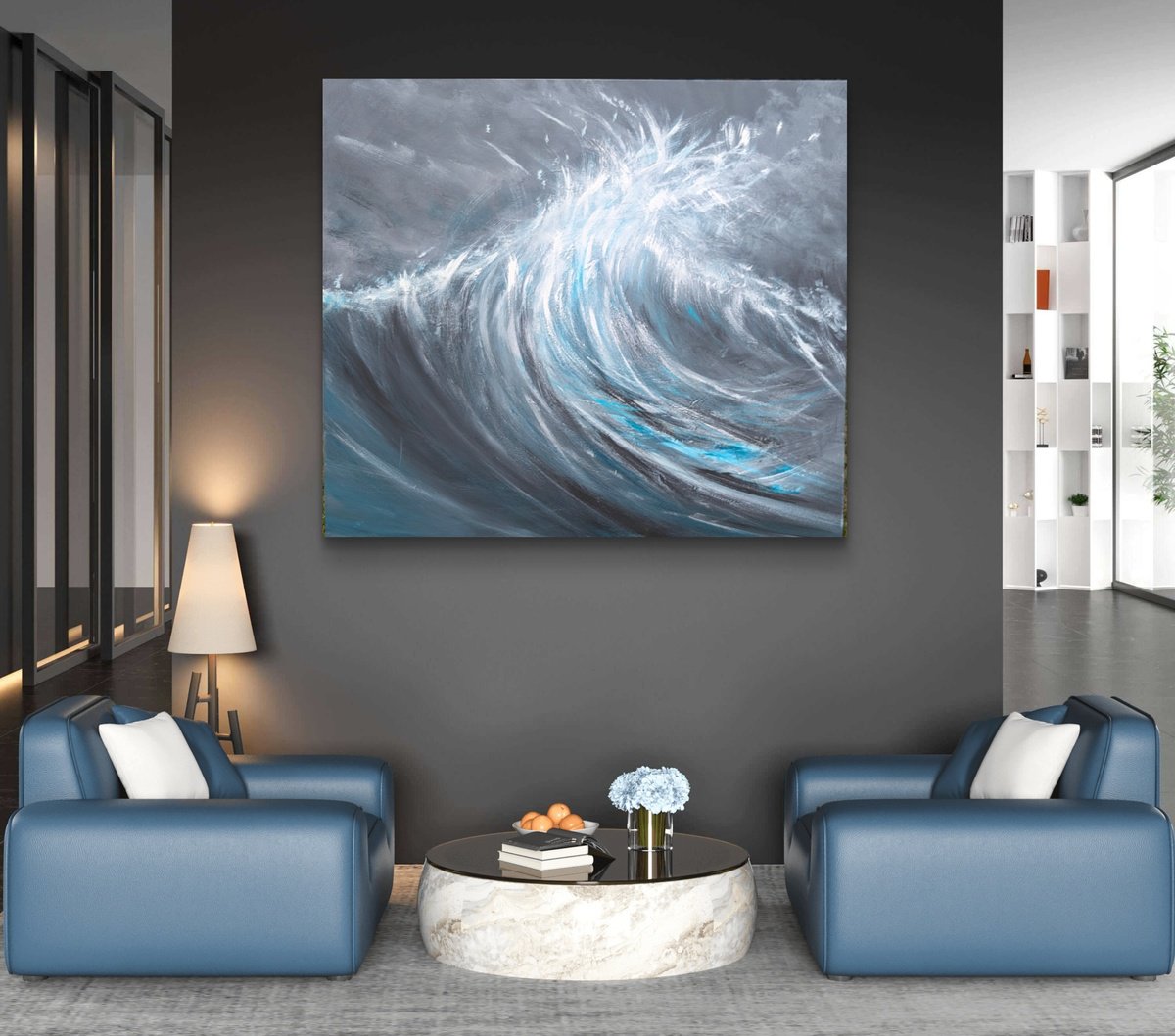 Impressionistic Landscape Acrylic Painting By Mel Graham, 31 X 28", When World