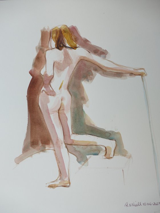 standing female nude