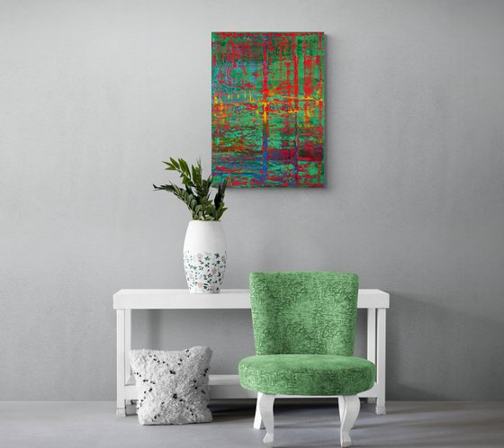 55x75 cm Original abstract painting Canvas oil artwork Modern art