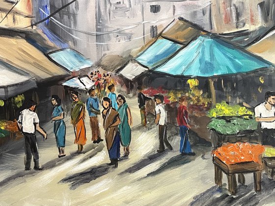 Vibrant Market Scene