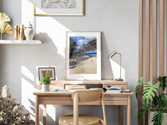 Stadium. Watercolor 62