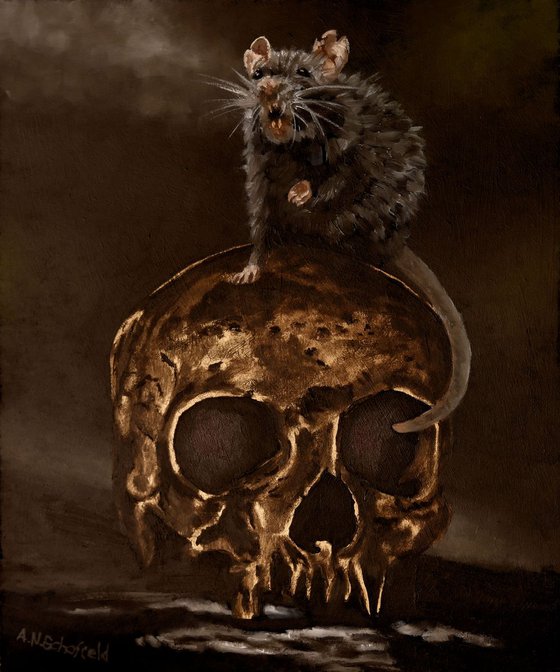 Gothic Rat and Skull