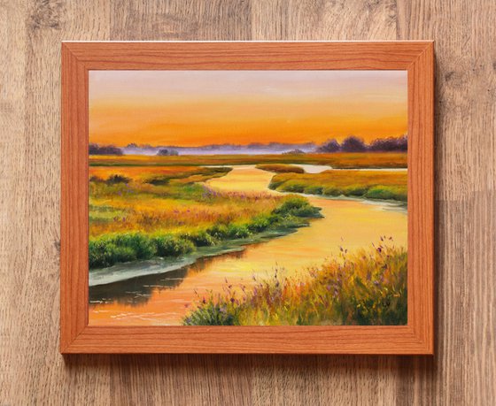 Golden hour in the marsh