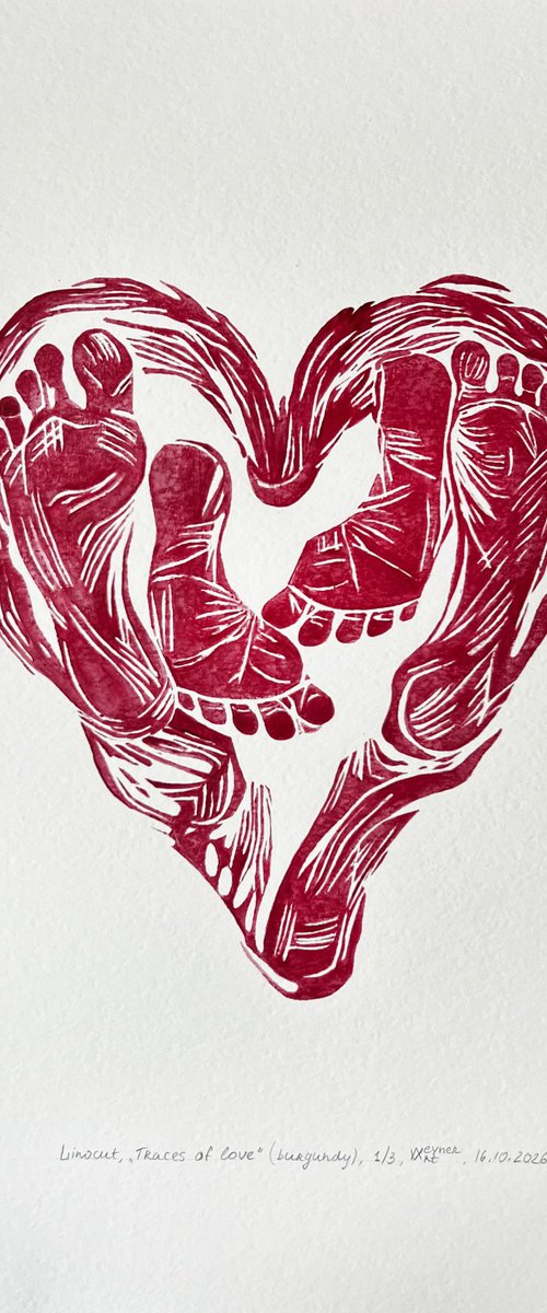Traces of Love (burgundy color) by Natalia Veyner