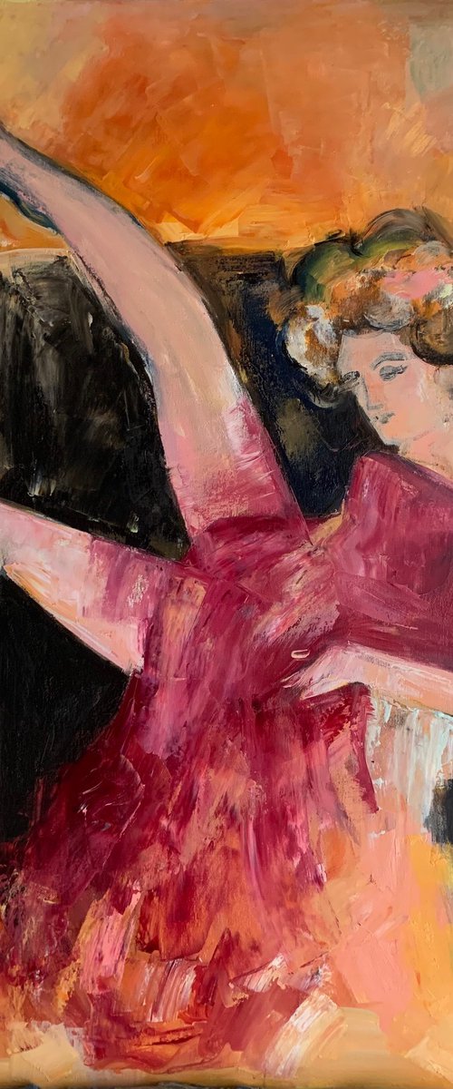Woman sitting on the armchair by Olga Pascari