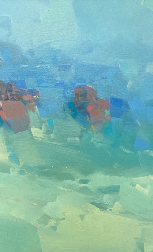 Ocean View, Original oil painting, Handmade artwork, One of a kind by Vahe Yeremyan