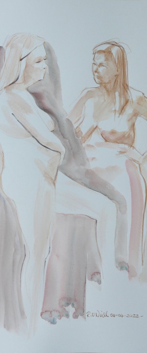 Standing female nude 2 poses by Rory O’Neill