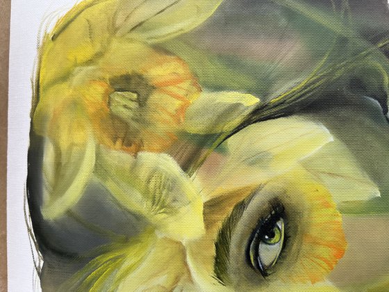 Woman portrait Narcissus