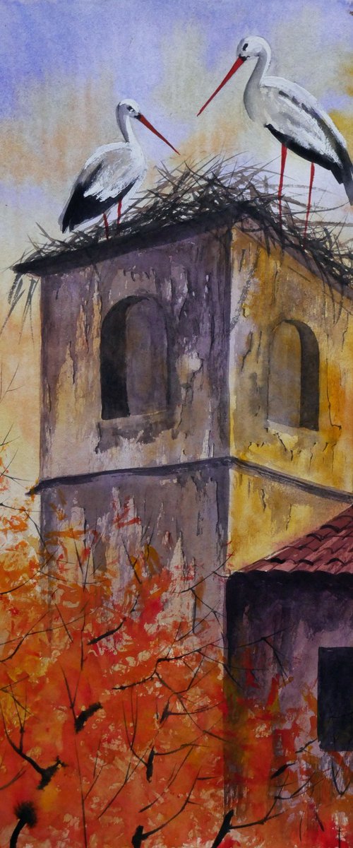 The storks have arrived by Eugene Gorbachenko