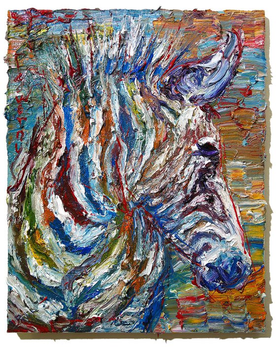 Original Oil Painting Abstract Expressionism Impressionism Horse