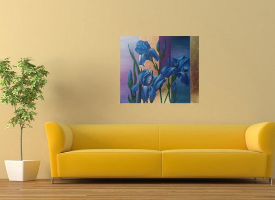 "Ultramarine irises"