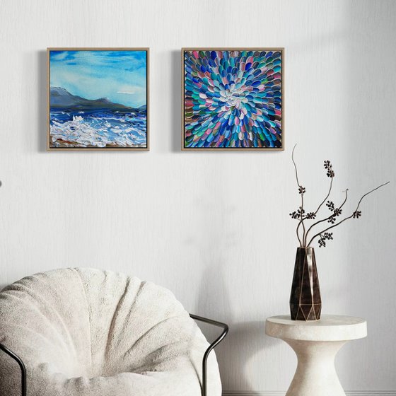 Coastal bloom - diptych