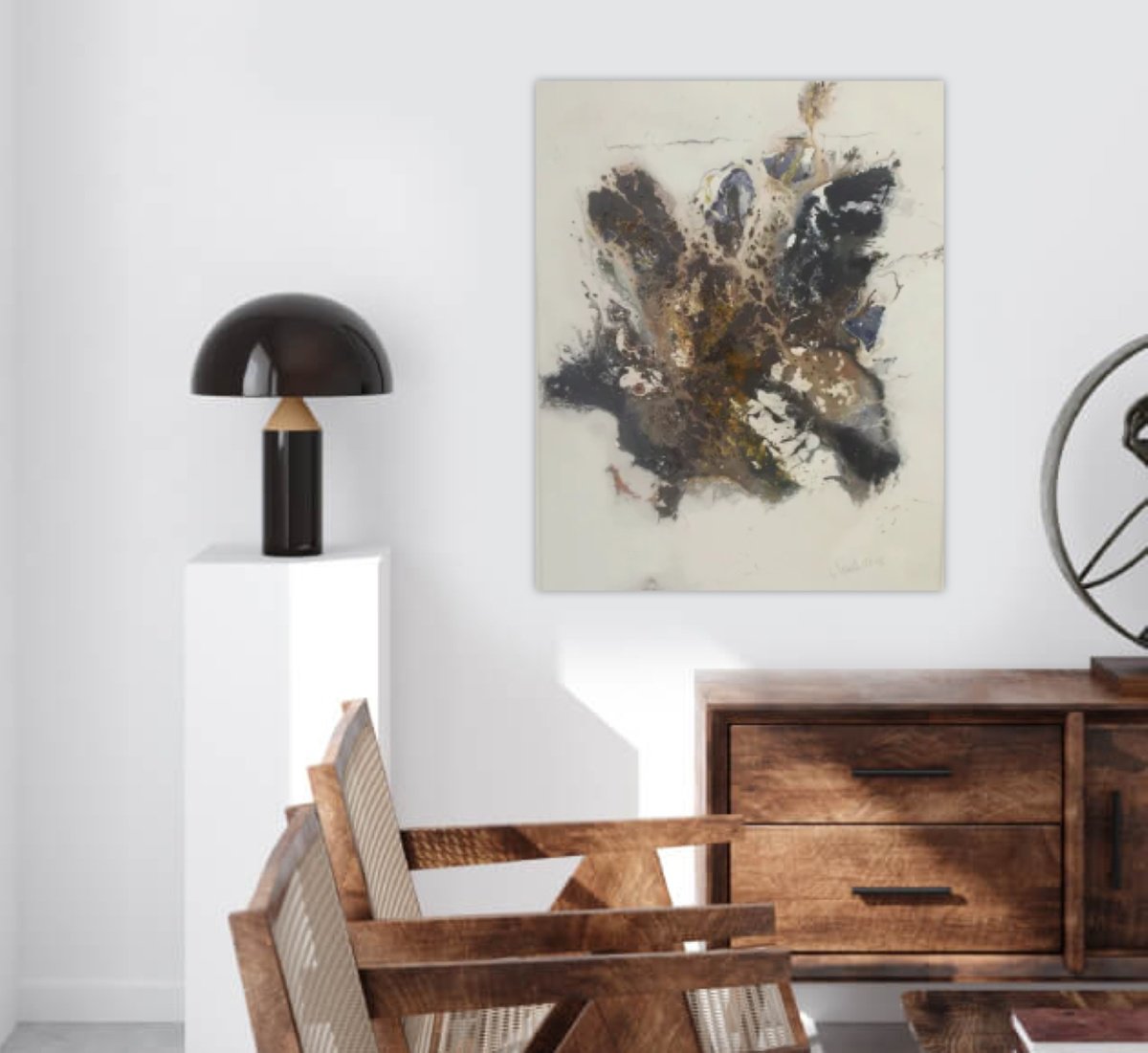 Abstract Painting By Christa Haack, 31 X 39, Marshy, Original Artwork