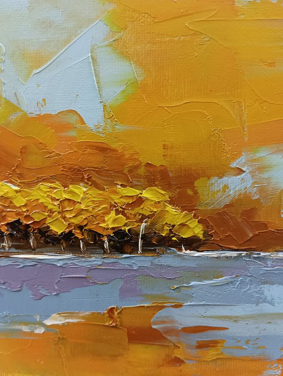 Small oil landscape abstraction