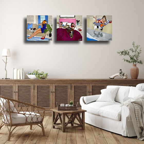 Dog Days Bedtime 2 30cm x 30cm