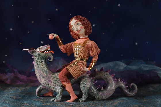 Georg playing with a Dragon. Genesis.