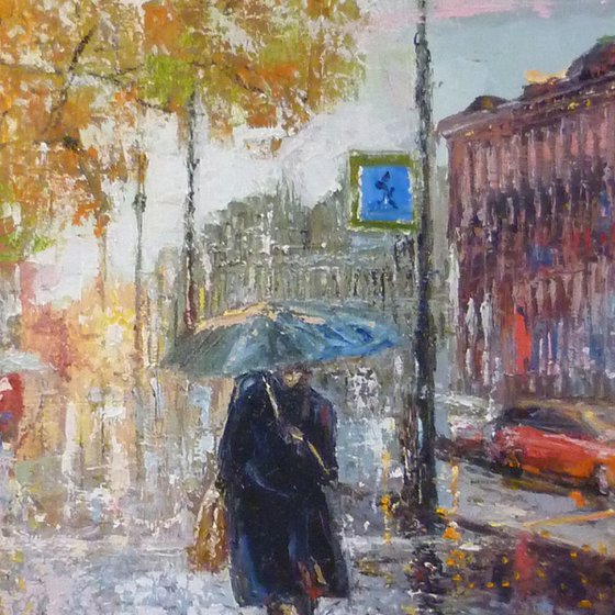 Autumn Rain in the City