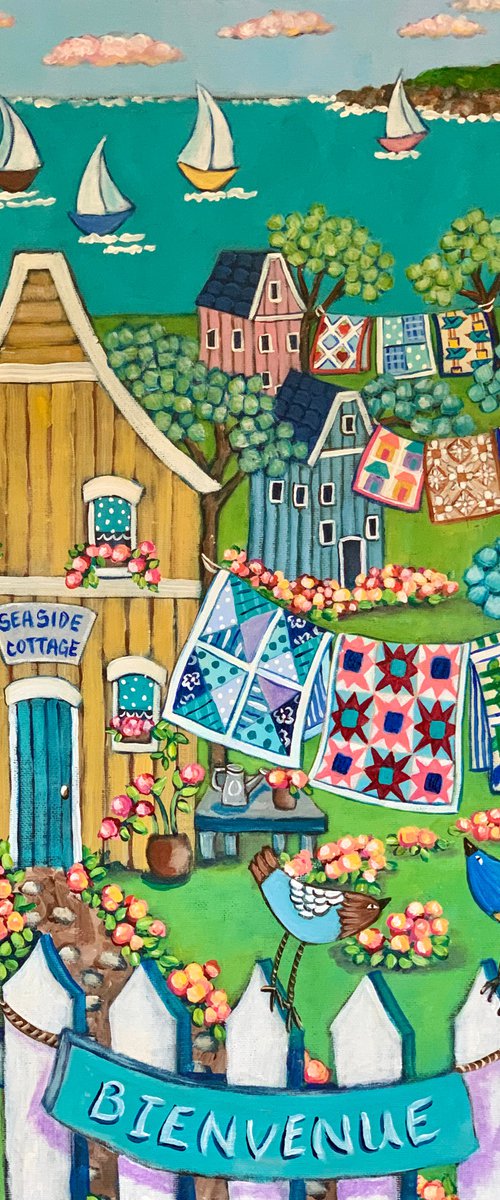 Seaside Cottage and Quilts by Holly Wojahn