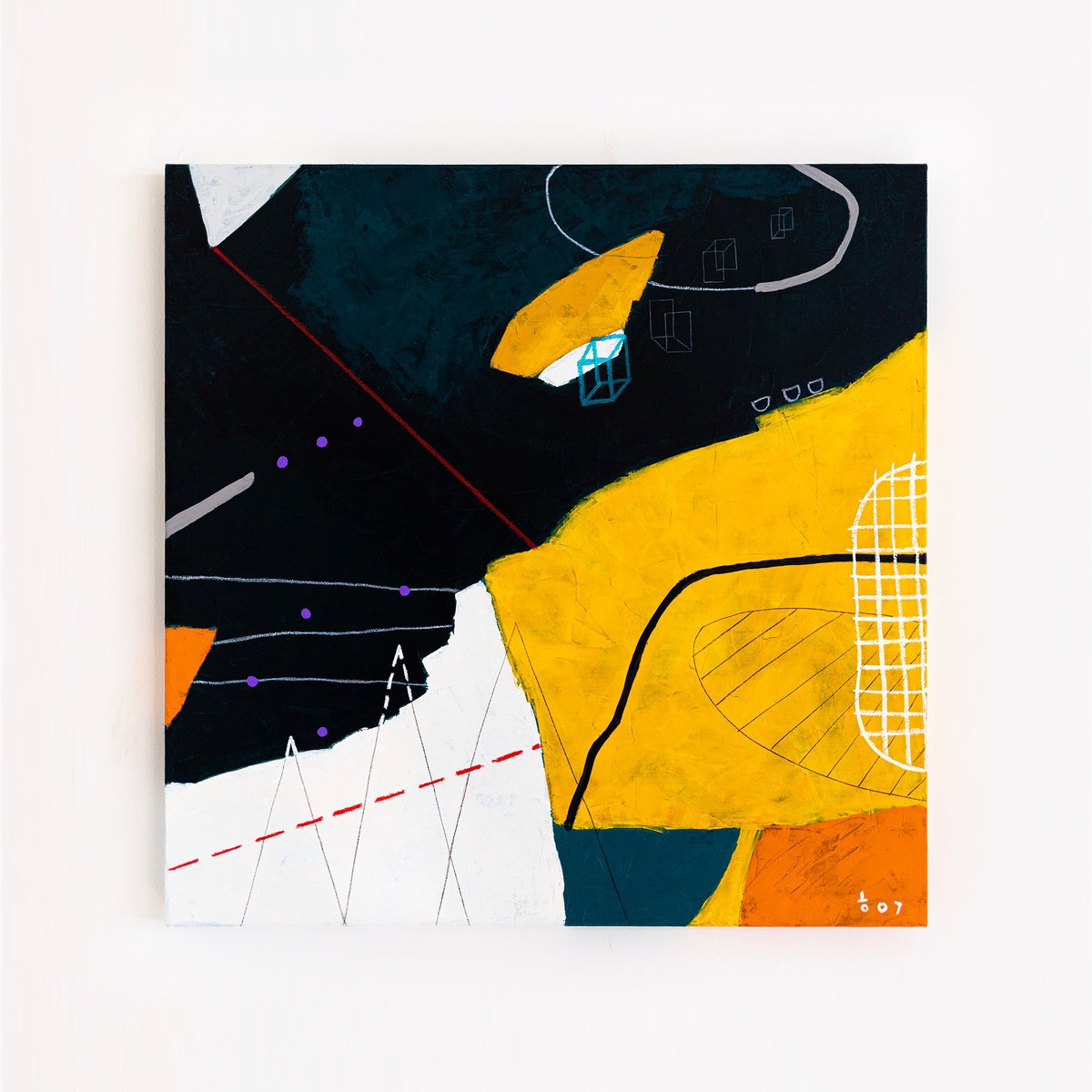 Abstract Acrylic Painting By Hyunah Kim, 30 X 30, Swati, Original Artwork