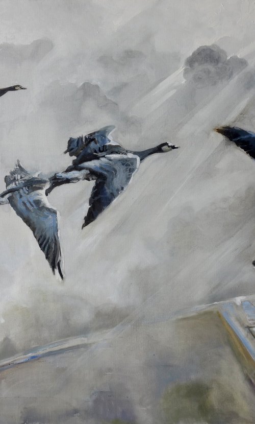 The Geese Flew Away by Anatolii Varvarov