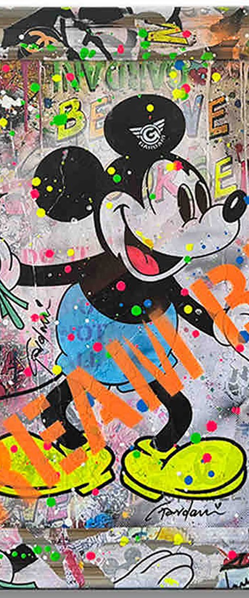 Always Happy Mickey by Gardani Art
