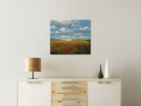 Poppies near the sea