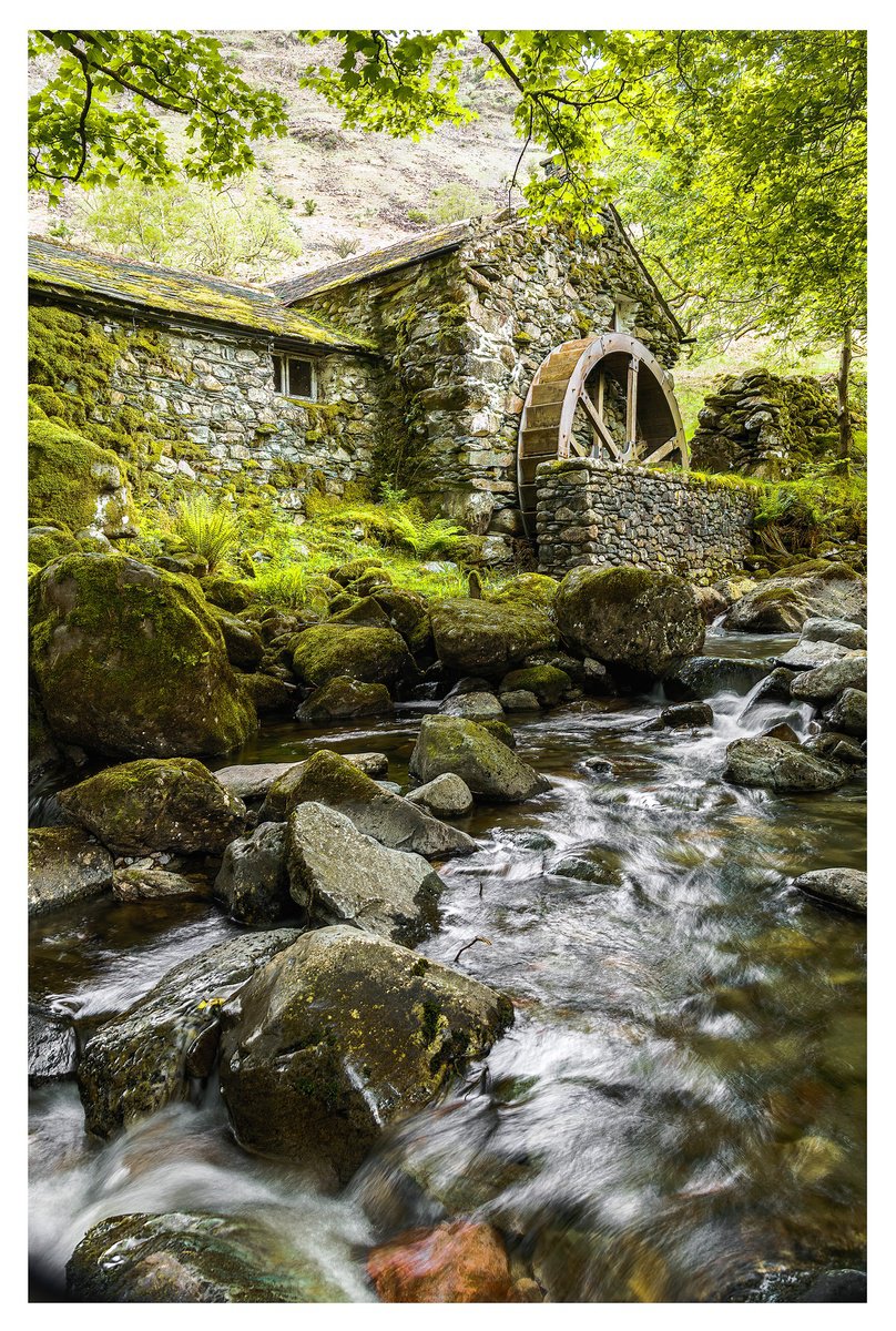 The Old Borrowdale Watermill- Portrait - English Lake District by Michael McHugh