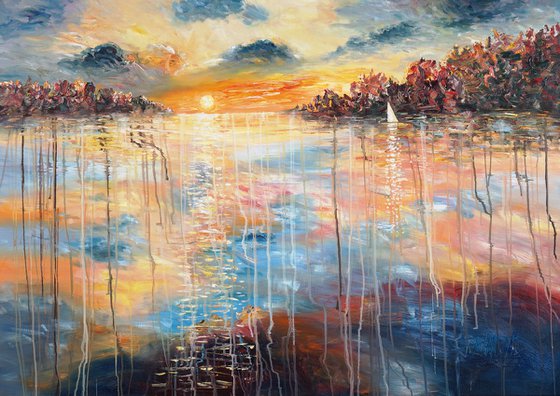 Romantic Sail Boat B 1 / Oil