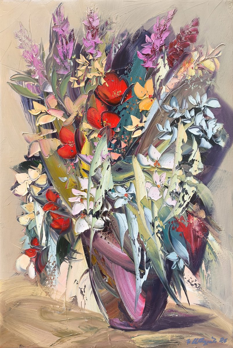 Poppies And Wild Petals By Kamo Atoyan, 20 X 28, Artwork For Sale On Artfinder