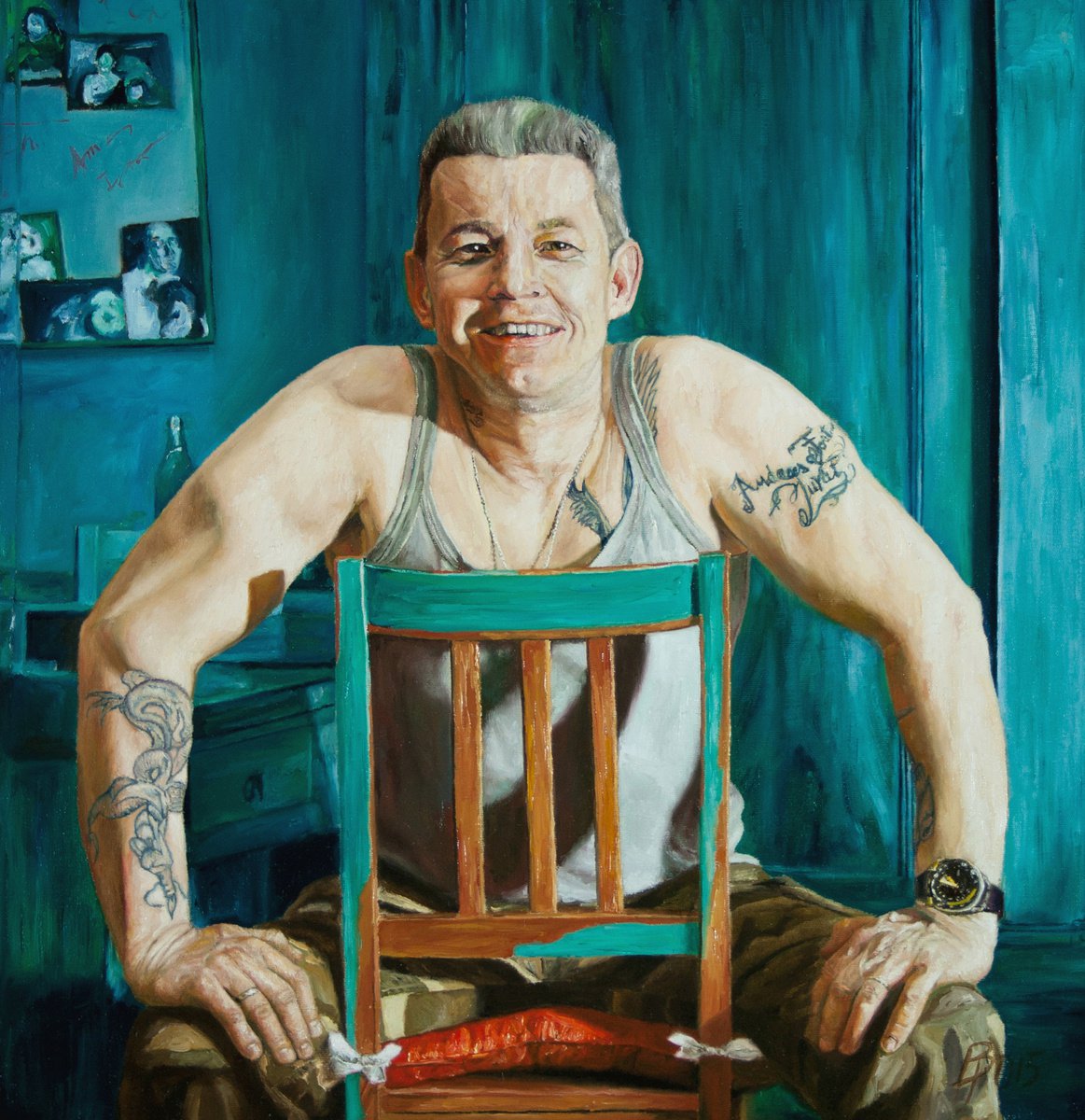 Photorealistic Portrait Oil Painting By Paolo Borile, 19 X 20", Dudu, Original Artwork