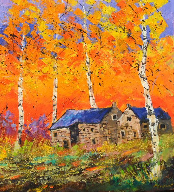 Aspentrees in autumn