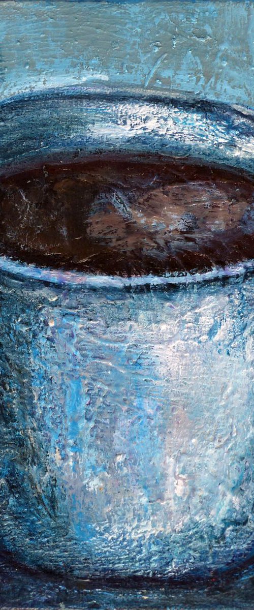 Cherries and Blue Bowl by Elizabeth Vlasova