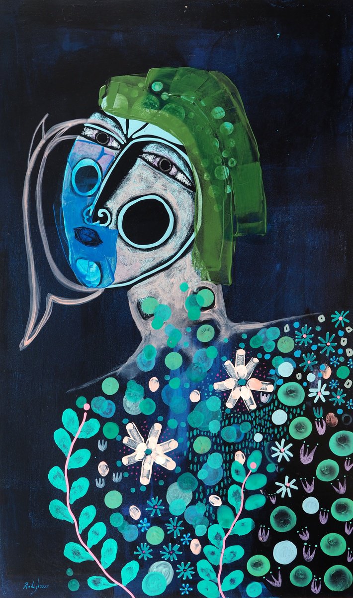 Sara Rodighiero | Original Acrylic Painting | Waiting By The Sea Nr.3 | 30 X 50Cm | Artwork For Sale On Artfinder