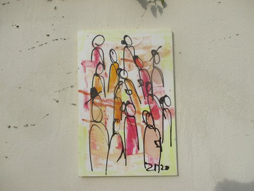 expressive people - streetlife 23,6 x 15,7 inch by Sonja Zeltner-Müller