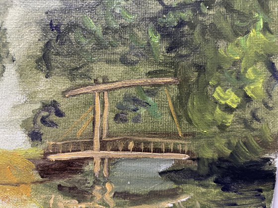Small drawbridge. Pleinair