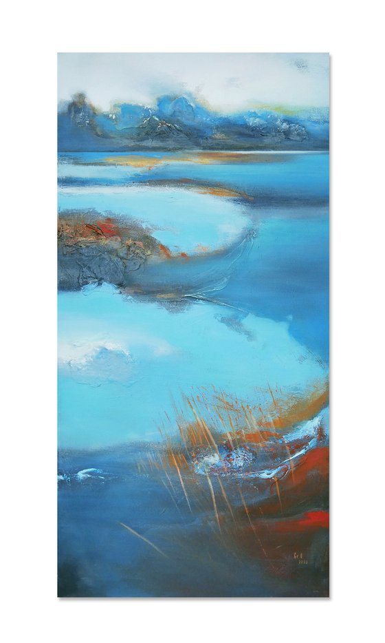 Blue Landscape - A Vibrant Impressionistic Painting
