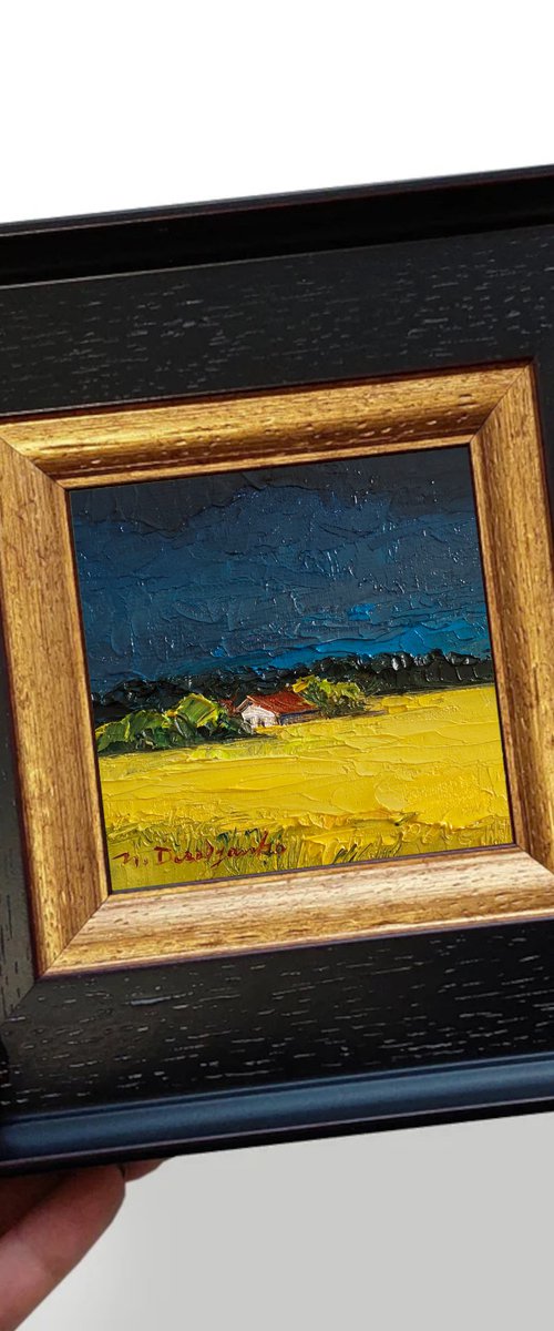 Yellow field by Nataly Derevyanko
