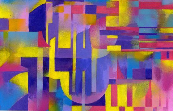 original abstract painting -Rhythm section